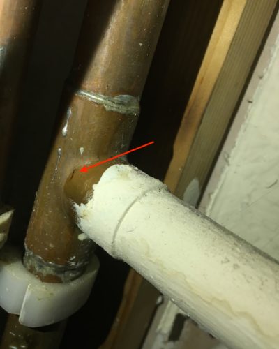 Emergency call out - Leaking heating pipe